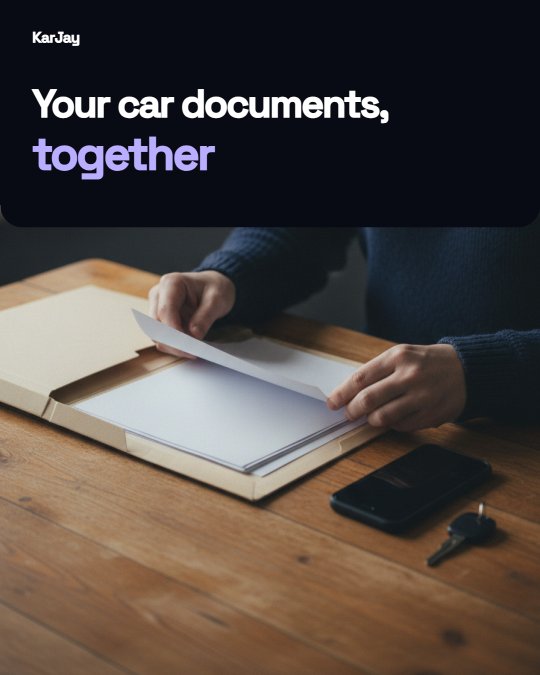 Social post designed by Synapis: Your car documents, together