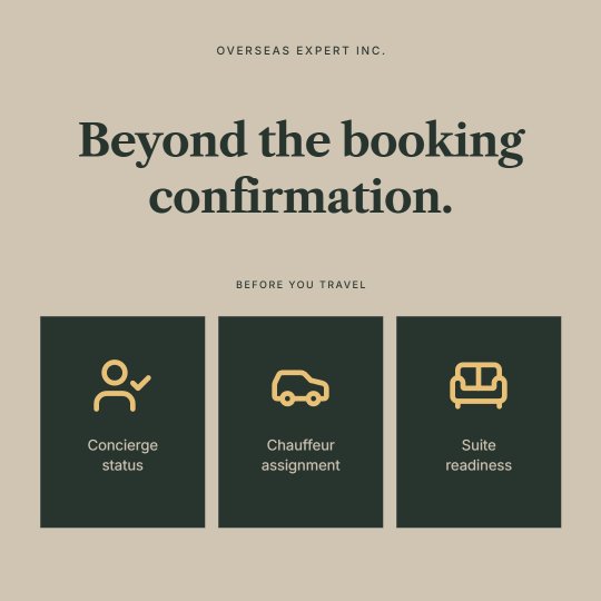 Social post designed by Synapis: Beyond the booking confirmation.