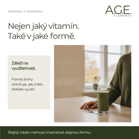 Social post designed by Synapis: Nejen jaký vitamín. Také v jaké formě.