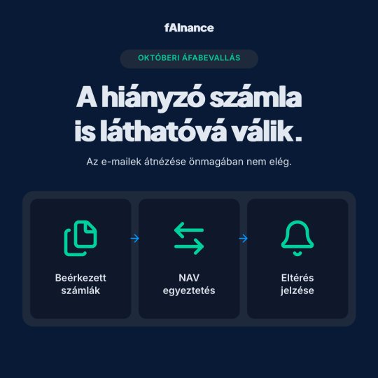 Social post designed by Synapis: A hiányzó számla is láthatóvá válik.