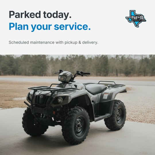 Social post designed by Synapis: Parked today. Plan your service.