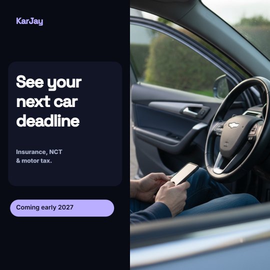 Social post designed by Synapis: See your next car deadline