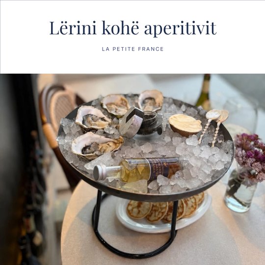 Social post designed by Synapis: Lërini kohë aperitivit