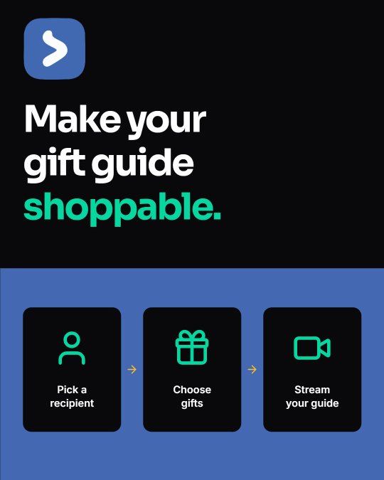 Social post designed by Synapis: Make your gift guide shoppable.
