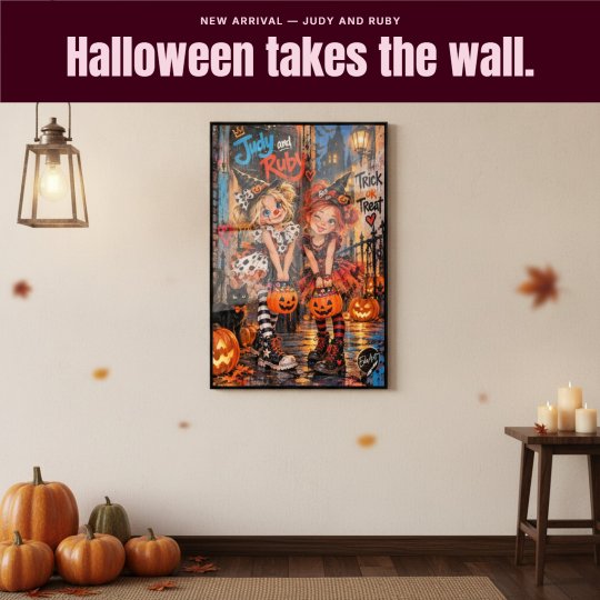 Social post designed by Synapis: Halloween takes the wall.